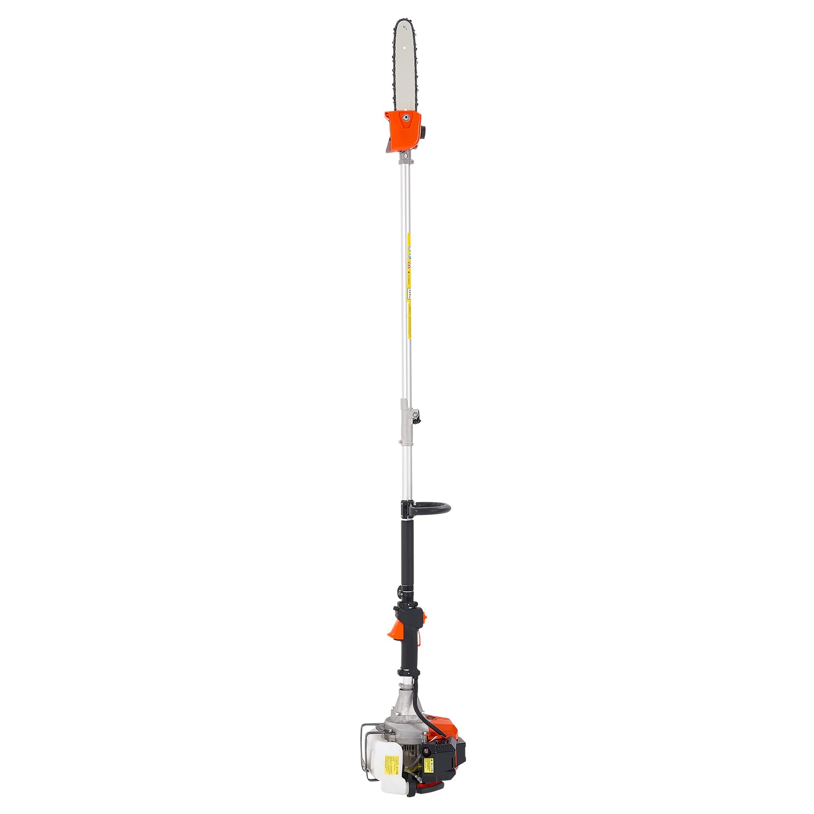 VEVOR Élagueuse Thermique sur Perche à 2 Temps, 43 cc, Élagueuse sans Fil à Essence, avec Perche Extensible 2,08-3,58 m, Guide-chaîne 25,4 cm, Réservoir de Carburant 850 ml, pour Élagage des Arbres