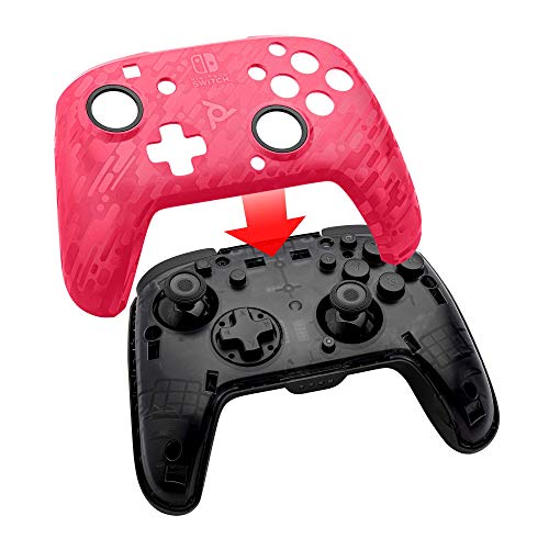 Pdp Gaming Faceoff Deluxe Wireless Switch Pro Controller - Pink Camo / Camouflage - Officially Licensed By Nintendo - Customizable Buttons, Sticks, Triggers, And Paddles - Motion Sensing Controllers #TOP4