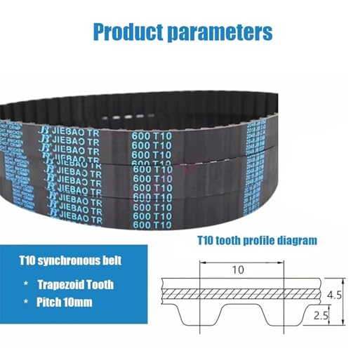 Courroie de distribution T10 de 15mm pour transmission synchrone industrielle - 4