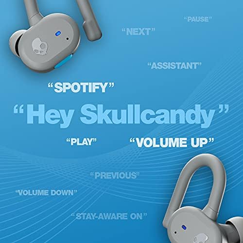 Skullcandy Push Active True Wireless In-Ear Earbuds - Light Grey/Blue (S2BPW-P751)