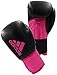 adidas Hybrid 100 Dynamic Fit - Guantes (Talla 38 g), Color Negro y Rosa