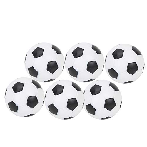 DAUERHAFT Mini Foosball Ball ABS Black White Black for Table Soccer Enthusiasts(6 Pieces)