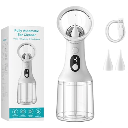 Sonease Ear Cleaner Cleariowax Ear Irrigator Ear Wax Removal Kit with One-Piece Waste Tank and 200ml Water Tank USB-C Cable