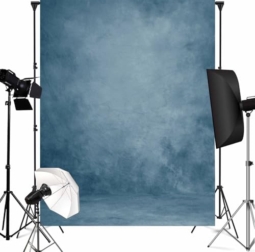 Fondo fotográfico azul para retrato 5x7ft miniatura 3