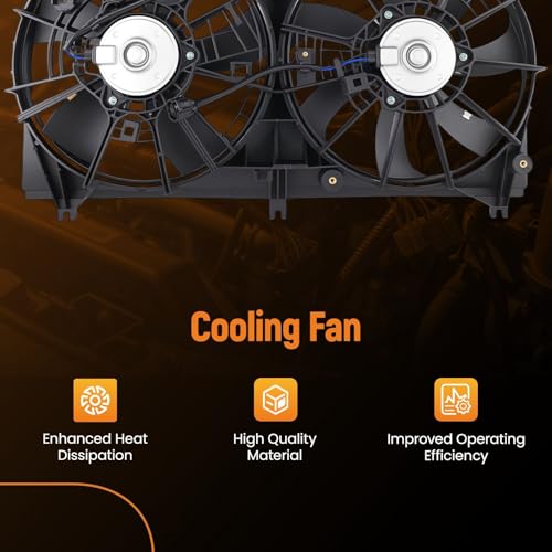 Image of maXpeedingrods Cooling Fans Assembly for Lexus IS300 2016-2023, IS350 2014-2023, LX3115132 1671131610 1636331400