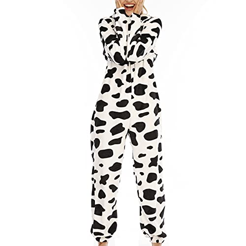 BFSGBFNTMD Automne/Hiver Femmes Plus Velours éPais en Peluche Combinaison Pyjama à Capuche Service à Domicile Cover