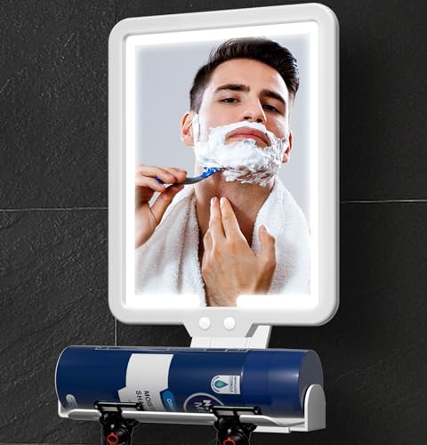 Lighted Shower Mirror Fogless for Shaving, Heated Fog Free Large ...