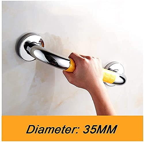Main courante murale en acier inoxydable chromé pour salle de bain PMR moderne - 5