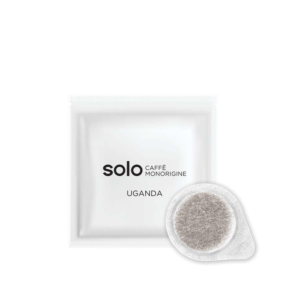 SOLO - Caffè Monorigine Uganda, Cialde E.S.E. 44 mm, 150 Cialde Monodose, 100% Arabica Naturale, cialde compostabili