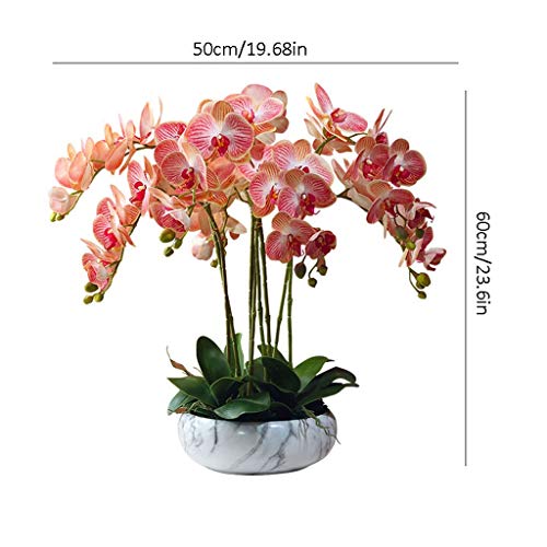 Arreglo orquídea Phalaenopsis artificial, adiós al cuidado botánico con jarrón decorativo L 6