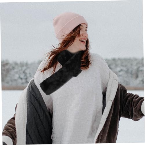 Toyvian Imitation Faux Fur Scarf for Women Warm Winter Wrap Lightweight Cozy Scarf for Indoor and Outdoor Use Elegant Solid Color Design for Fashionable Looks4