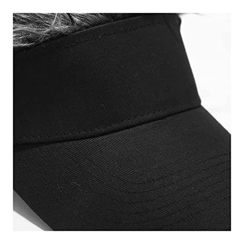 2023 Novidade Masculina Viseira de Cabelo Espiado Chapéus de Golfe Engraçados Peruca Falsa Bonés de