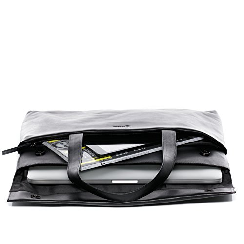 Mallette noir en cuir pour compartiment 15" laptop lors de vos trajets