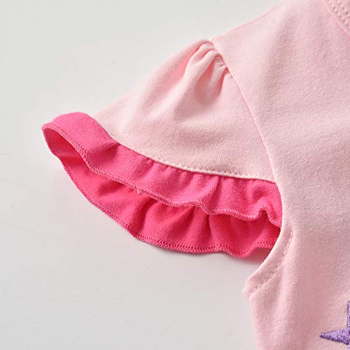 Image of VIKITA Kids Girls T Shirts Summer Short Sleeve Toddler Graphic Tops for Daily Casual Wearing, Pack for 2 (S3920+S3977 5T)
