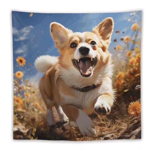 Tapisserie murale imprimée Corgi une touche de joie pour votre maison