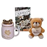Natali Sorry Gift for Girlfriend, Boyfriend - Apology Greeting Card with Teddy Bear Soft Toy & Ceramic Coffee Mug - Apology Gifts