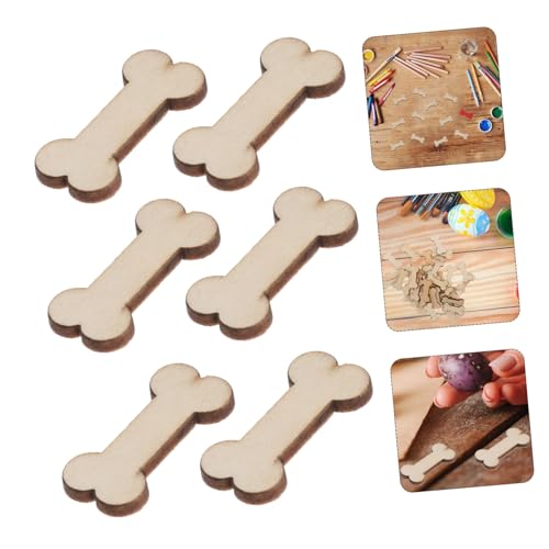 NUOBESTY 50 Stück Unfertige Hundeknochen Aus Holz Ideal Zum Bemalen Und Dekorieren Für DIY Projekte Basteln Und Holzhandwerk Perfekt Für Kreative Und Deko Ideen