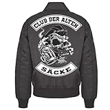 wind- und wasserabweisend Spaß Kostet Herren CWU Bomberjacke mit Kragen Club der alten Säcke Rentner Opa Geschenk Biker Größe S bis 7XL