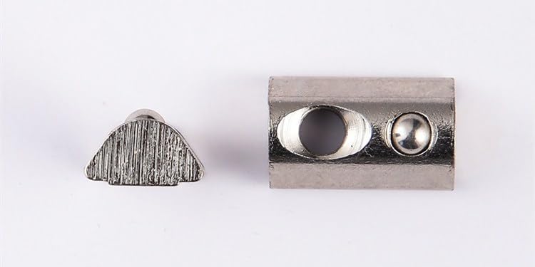 Generic 20pc M3/M4/M5 Slot T-nut Slide Hammer Drop In Nut Fasten Spring Nut with Ball Connector Aluminum Extrusion 20/30/40/45 M6 - (Size: 40-M6, Color: 20PC spring nut w. b)