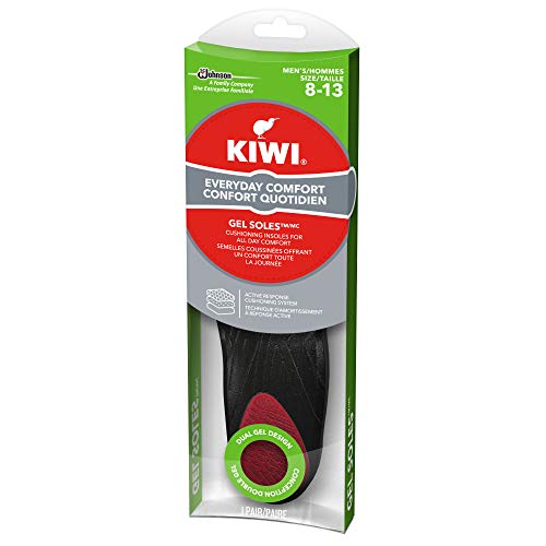 KIWI Shoe Insoles and Inserts for All Day Support , Absorbs Shock for Ultimate Comfort , Gel , Men 8-133