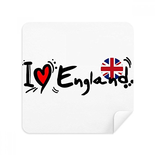 Chiffon de nettoyage J'aime l'Angleterre lot de 2 essuie-écrans en suède