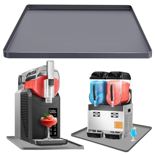 Slushie Machine Mat Margarita Machine Silicone Mat, Table Mat for Ninja Frozen Drink Maker, Slushy Machine Tray Cocktail Machine Soft Silicone Drip Pan, Non-Slip Waterproof Slush Pad 23.6''x19.7''