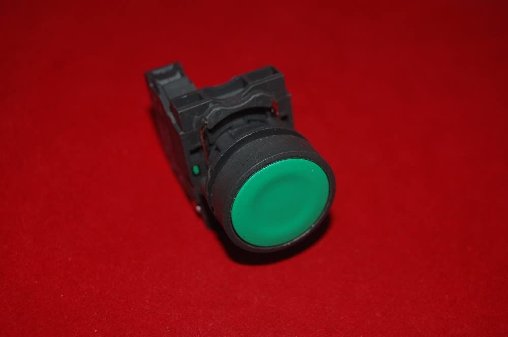2PCS 22MM PUSHBUTTON SWITCH FITS Momentary XB5AA31 Green 1NO SPRING Return flush push