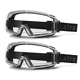 4-FQ Safety Goggles Over Glasses 2 Pack Anti Fog Clear Lens — ANSI Z87.1 Certified Eye Protection for Chemistry Lab Work & Industrial Use — Impact Resistance, Adjustable Strap — Youth, Men & Women