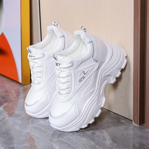 Fashion Y2K Chunky Platform Sneakers Women Classic White Tennis Shoes Comfort Casual Walking Running Shoes 7