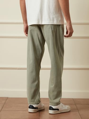 Image of WROGN Men's 100% Cotton Jeans | Solid | Anti Fit