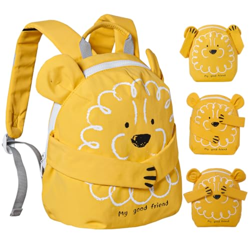 SUNVENO Children's Backpack Kindergarten Shoulder Bag For Kids 2-6 Years Carton Design, Cute Pet Series, Waterproof, Yellow