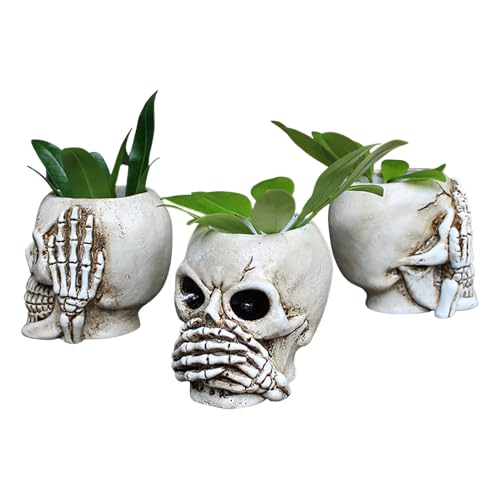 Pot de fleurs tête de mort pour remplacer les vases banals - 2