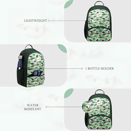 Image of F Gear Brio Kids Backpack|Water-Resistant Polyester|2 Spacious Compartments with Front Pocket & Bottle Holder Adjustable Shoulder Straps|Durable YKK Zippers