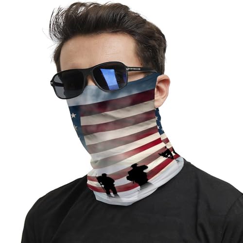 Neck Gaiter American Flag Face Mask for Travel Face Cover Scarf for Men Women Elastic Headbands Wind-proof Bandana for Skiing Fishing Hiking Cycling2