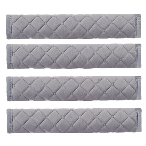 4 Seat Belt Covers, Car Seat Belt Pads for Comfort and Protection, Soft Seatbelt Shoulder Pads for Adults and Kids, Universal Fit for Most Vehicles, Grey