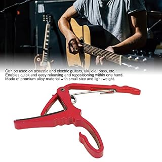 Capo, alliage de capo de guitare électrique portable à large application, jolie conception pour jouer(rouge) - Les Beatles, Paul McCartney, John Lennon, RIngo Starr, George Harrison Capo, alliage de capo de guitare électrique portable à large application, jolie conception pour jouer(rouge) – Image 6