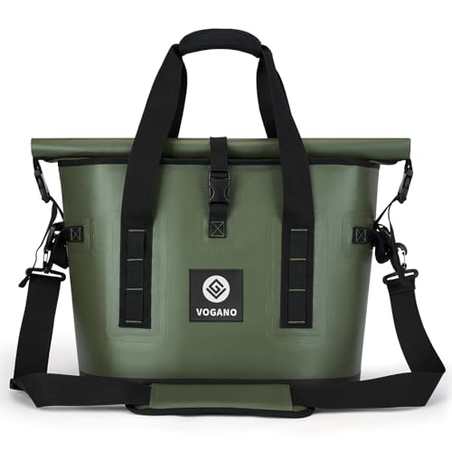 Image of Vogano 40 Can Soft Cooler Bag - Insulated Leak-Proof Large Cooler Bag with Roll-Top Waterproof Seal | Portable Ice Chest for Camping, Beach, Travel, Picnics | 24HR Cold Retention