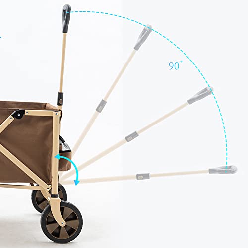 Carretilla plegable ajustable para camping al aire libre con capacidad de 100/120 kg, estructura de acero y ruedas de PVC miniatura 3