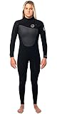 Rip Curl Womens Heatseeker 4/3mm Zip Free Wetsuit WST5YW - Black Wetsuit Size - 8