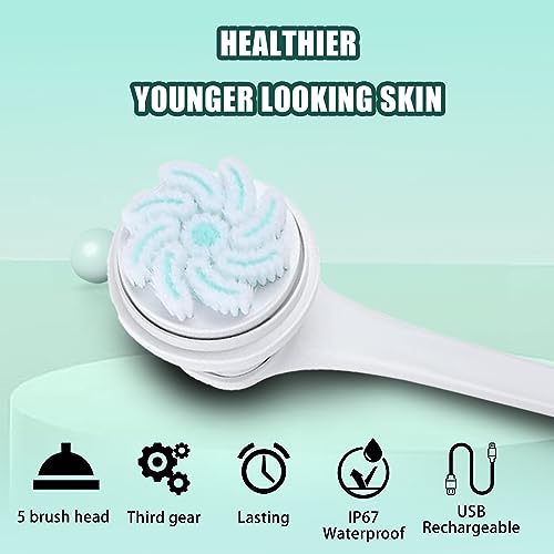 Omcleaner OMC-003 Electric Sonic Scrubber Body Brush - 5-In-1 Cordless Bath Brush For Back Scrubbing thumb #6