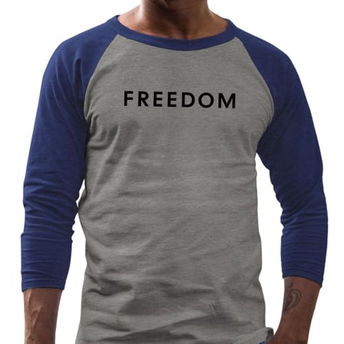 TeesAndTankYou Charlie Kirk Freedom Three-Quarter Raglan Sleeve Baseball Shirt Unisex2