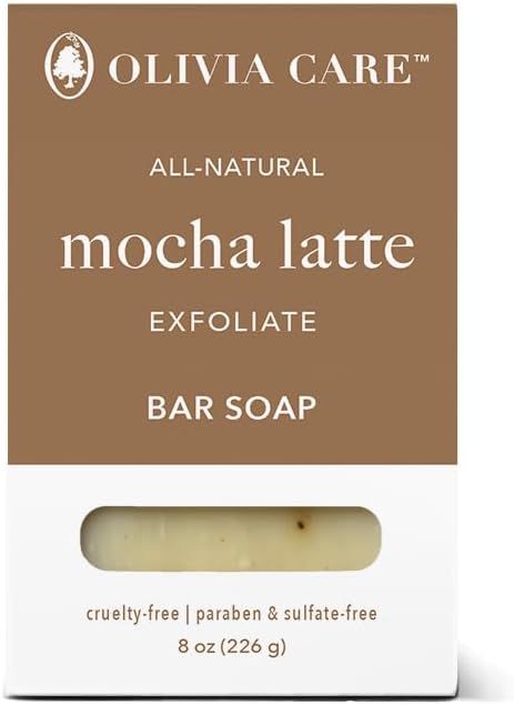 Sabonete em Barra Esfoliante Olivia Care com Café Mocha Latte, 113 g