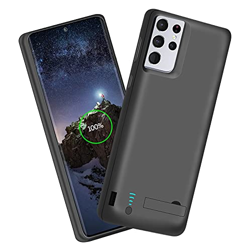 Sitong Battery Case for Samsung Galaxy S21 Ultra 5G, 5000mAh Rechargeable Extended Battery Charging Charger Case, Add 100% Extra Juice, Not for S21 or S21+ (6.8 inch) Black