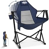 Fragess Hammock Camping Chair, Portable Camping Hammock Chair with Adjustable Back, Folding Hammock Chair Supports 330lbs, Rocking Camping Chair for Lawn, Camping, Patio, Traveling, Stargazer-Blue
