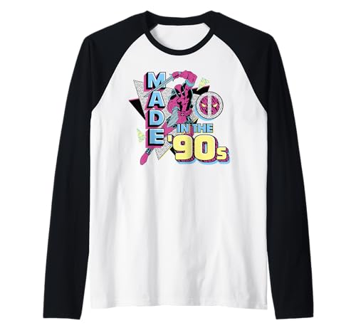 T-shirt Deadpool Raglan au motif style années 90 Marvel
