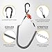 SF Strongest Magnetic Release Holder Keychain Fly Fishing Net Retractor Magnet Clip with Coiled Lanyard Aluminum Alloy Hook - Red