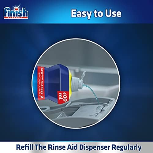 Finish Rinse Aid for Shinier and Drier Dishes LEMON, Pack of 6