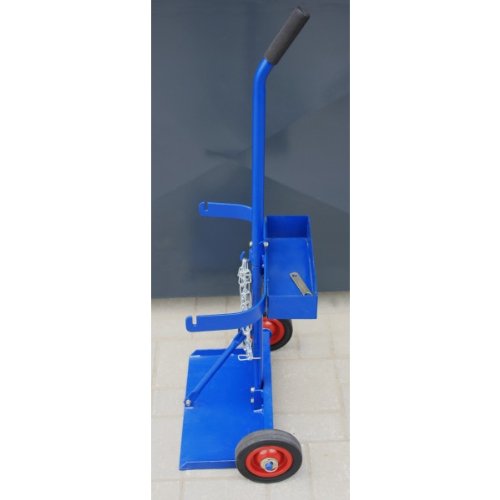 Transportwagen für 2 x10 Liter technische Gasflaschen, zerlegbar blau