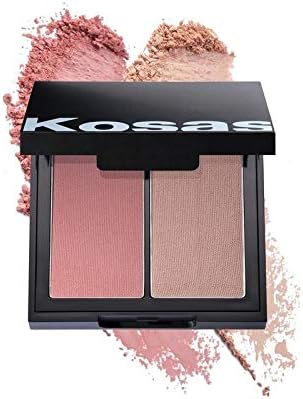 Kosas Color & Light: Pressed Powder Blush & Highlighter Duo (Longitude Zero)