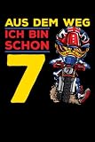 Motocross: Aus dem Weg Ich bin schon 7 Jahre: Dirt Bike Kinder Geburtstag Motocross Notizbuch I Dirtbike Freestyle Motocross Fahrer Motocross Geburtstag Notizbuch (A5 6